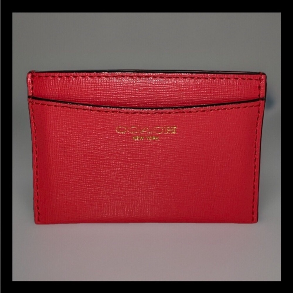 Coach Vibrant Red Card Holder